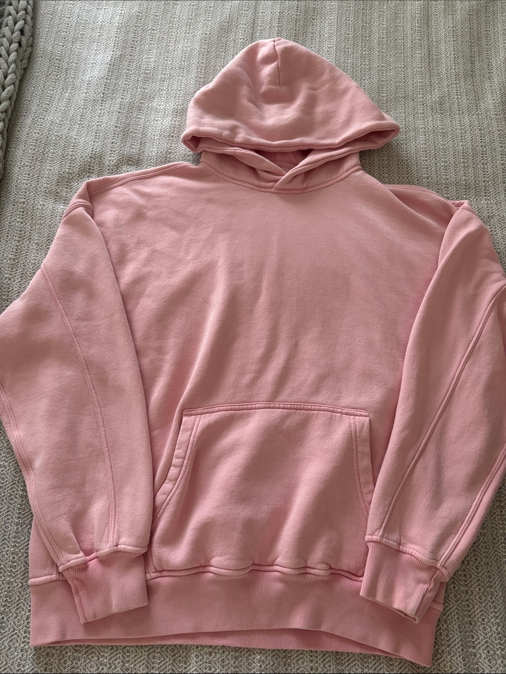 Abercrombie & Fitch Men's Pink Crewneck Hoodie